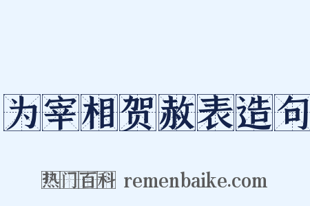 为宰相贺赦表造句是什么意思的图片